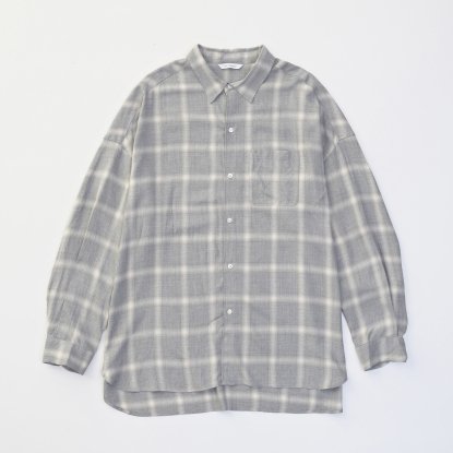 VICTIM / RAYON CHECK SHIRTS (GRAY) 先行ご予約商品 - compass 新潟 | CMEinc. online  store