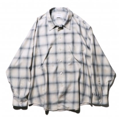 superNova / Split yoke big shirt - Ombre check