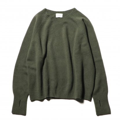 superNova / Seamless knit sweater - Wool & cashmere & silk / Olive