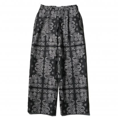 superNova / Wide utility trouser - Bandana jacquard / Black