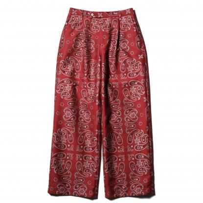 superNova / Wide utility trouser - Bandana jacquard / Red