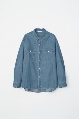 VICTIM / DENIM BIG SHIRT (BLUE)