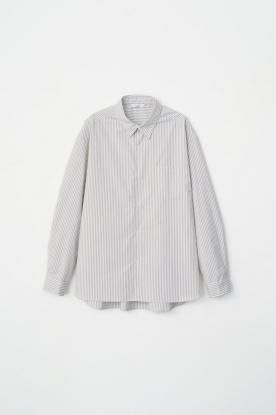 VICTIM / STRIPE BIG SHIRT (GRAY)