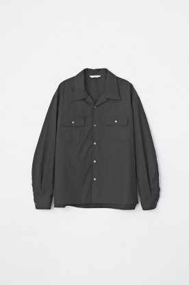 VICTIM / OPEN COLLAR BIG SHIRT (BLACK)