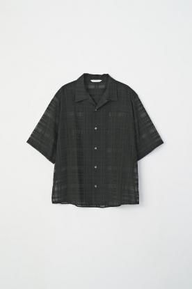 VICTIM / OPEN COLLAR CHECK SHIRT (BLACK) - compass 新潟