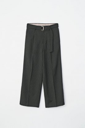 VICTIM / STRIPE BUGGY SLACKS BLACK)