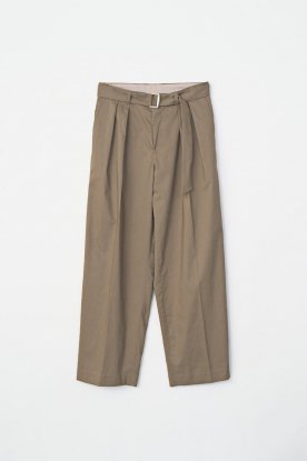 VICTIM / LINEN 2 TUCK SLACKS (BROWN)