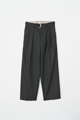 VICTIM / LINEN 2 TUCK SLACKS (BLACK)