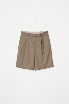 VICTIM / LINEN WIDE SHORTS (BROWN)