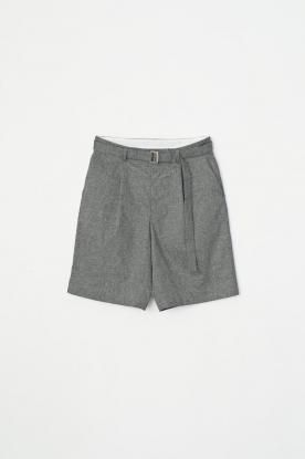 VICTIM / LINEN WIDE SHORTS (GRAY)