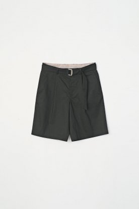 VICTIM / LINEN WIDE SHORTS (BLACK)