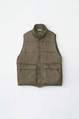 VICTIM VINTAGE EFFECT PADDED VEST (KHAKI)