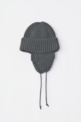 VICTIM  CA4LA / EAR FLAP KNIT CAP (GREY)