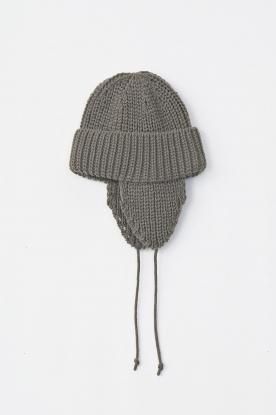 VICTIM  CA4LA / EAR FLAP KNIT CAP (BROWN)