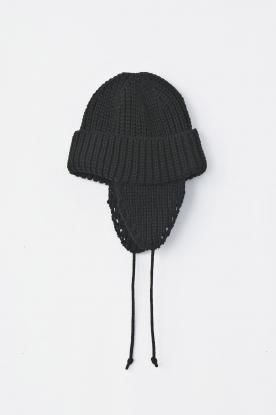 VICTIM  CA4LA / EAR FLAP KNIT CAP (BLACK)