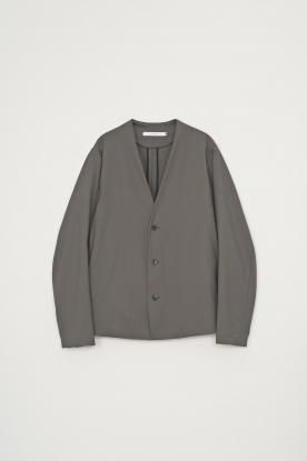 VICTIM / COLLARLESS WOOL JACKET (BROWN)