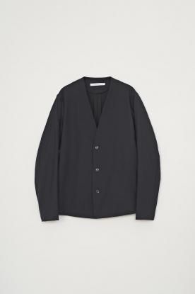VICTIM / COLLARLESS WOOL JACKET (NAVY)