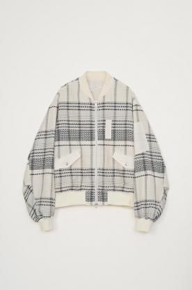 VICTIM / CHECK MA-1 JACKET (WHITE)