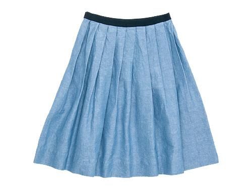 MARGARET HOWELL PLAIN WEAVE LINEN COTTON SKIRT 110BLUE ̥ǥ