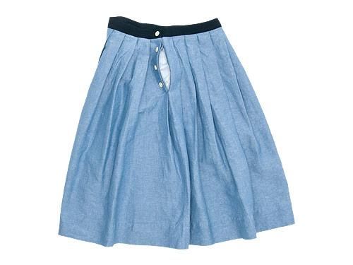 MARGARET HOWELL PLAIN WEAVE LINEN COTTON SKIRT 110BLUE ̥ǥ