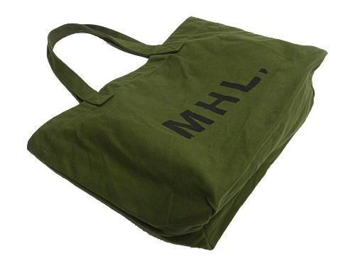 MHL. HEAVY CANVAS TOTE BAG 180OLIVE 5966271501