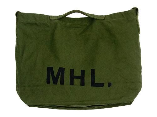 MHL. HEAVY CANVAS SHOULDER BAG 180OLIVE 5956270501