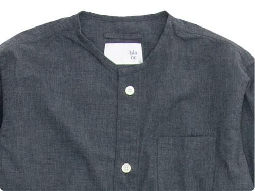 blanc no collar long shirts TOP CHARCOAL bl-15C-S04 