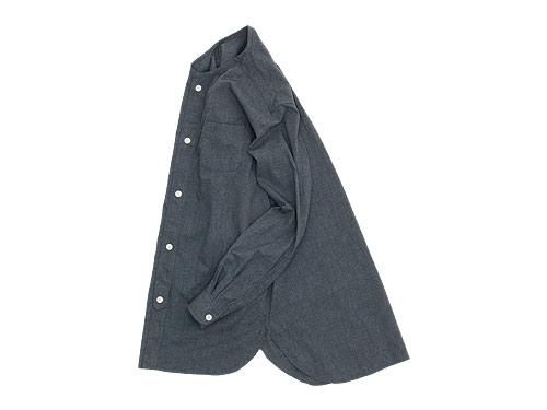 blanc no collar long shirts TOP CHARCOAL bl-15C-S04 
