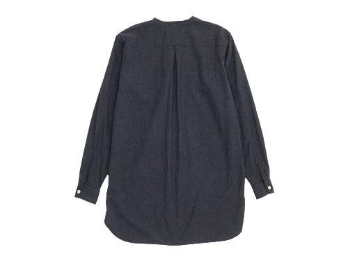 blanc no collar long shirts TOP BLACK bl-15C-S04 