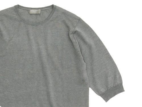 MARGARET HOWELL COTTON RAMIE CASHMERE HALF SLEEVE KNIT 022LIGHT GRAY̥ǥ