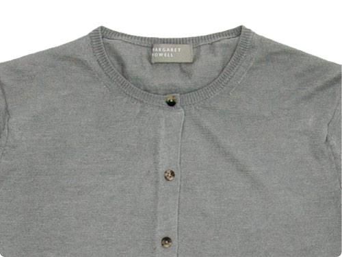 MARGARET HOWELL COTTON RAMIE CASHMERE CREW NECK CARDIGAN 022LIGHT GRAY̥ǥ