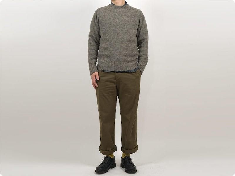 MARGARET HOWELL RAISED DRILL PANTS 180KHAKI ̥󥺡