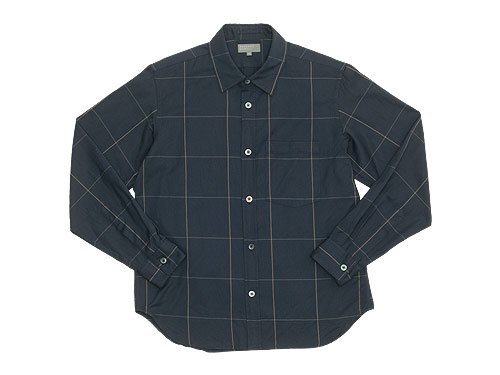 MARGARET HOWELL OVERSIZED CHECK SHIRTS 023CHARCOAL 〔メンズ〕