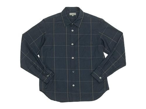 MARGARET HOWELL OVERSIZED CHECK SHIRTS 023CHARCOAL ̥󥺡