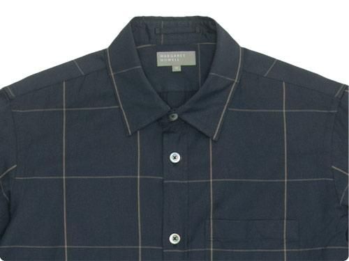 MARGARET HOWELL OVERSIZED CHECK SHIRTS 023CHARCOAL ̥󥺡