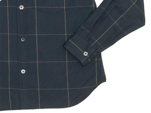 MARGARET HOWELL OVERSIZED CHECK SHIRTS 023CHARCOAL ̥󥺡