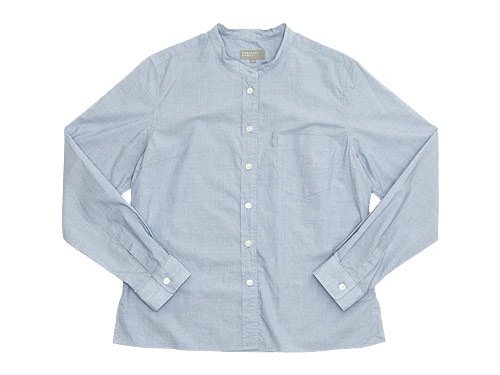 MARGARET HOWELL SUPERFINE END ON END NO CALLOR SHIRTS 110BLUE〔レディース〕