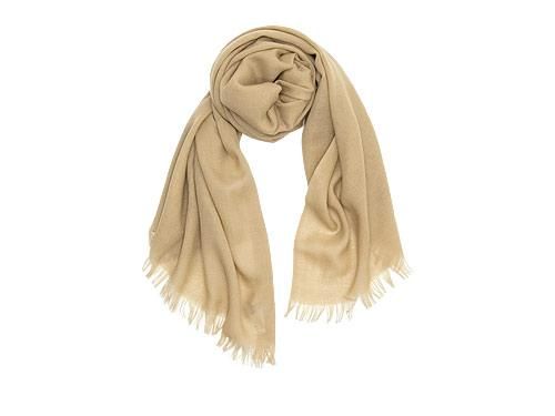 MARGARET HOWELL WOOL CASHMERE SCARF 054CAMEL