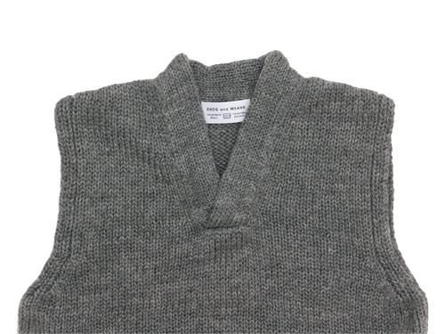 ENDS and MEANS Grandpa Knit Vest GRAY