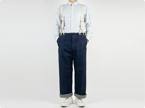TOUJOURS Waist Overalls INDIGO MM25GP03