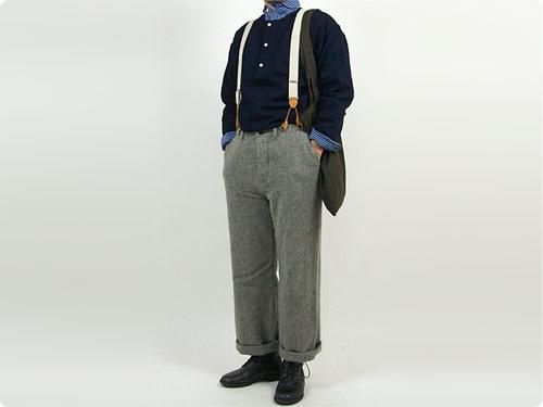 TOUJOURS Waist Overalls MELANGE MOCHA GRAY TM25PP03
