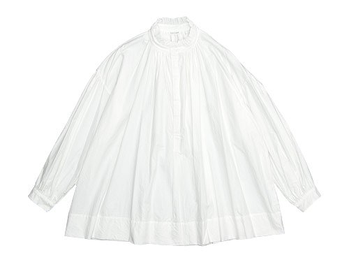 TOUJOURS（トゥジュー） Frill Collar Surplice Shirt WHITE TOUJOURS