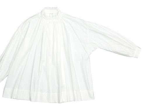 TOUJOURS Frill Collar Surplice Shirt WHITE