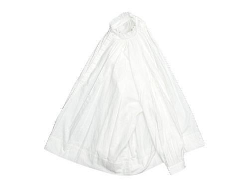 TOUJOURS Frill Collar Surplice Shirt WHITE