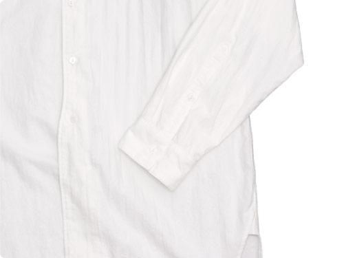 TOUJOURS Band Collar Long Shirt WHITE KM25QS02