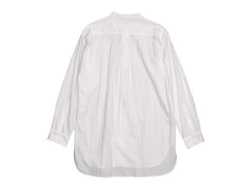 TOUJOURS Band Collar Long Shirt WHITE KM25QS02