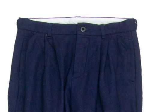 maillot C/W denim tuck tapered pants INDIGO
