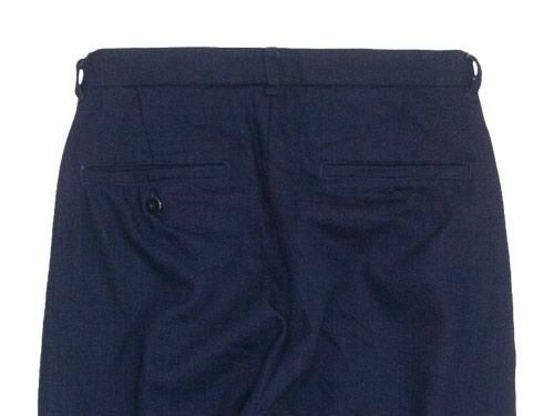 maillot C/W denim tuck tapered pants INDIGO