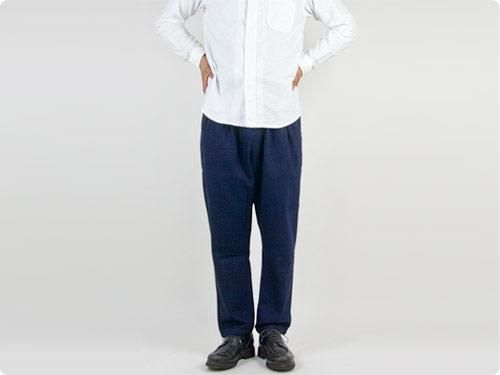 maillot C/W denim tuck tapered pants INDIGO