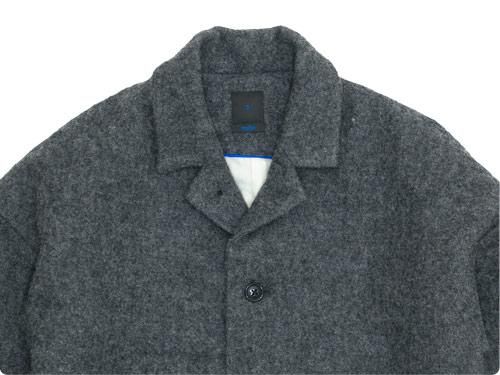 maillot shetland wool gown coat GRAY